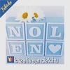 Kép 27/30 - Pasztell kék neves fakocka