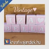 Kép 28/30 - Vintage betűkocka rózsaszín