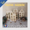 Kép 1/7 - Talpas házikók karácsonyi dekoráció fából