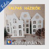 Kép 2/7 - Fehér talpas házikók karácsonyi dekoráció