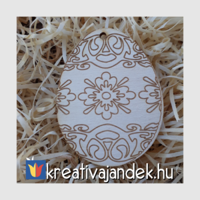 gravírozott fa dekoráció húsvét