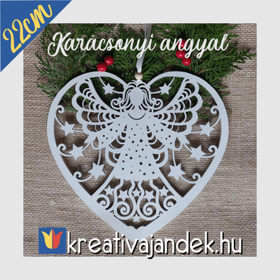 Angyal jarácsonyi dekoráció ablakba, ajtóra, falra
