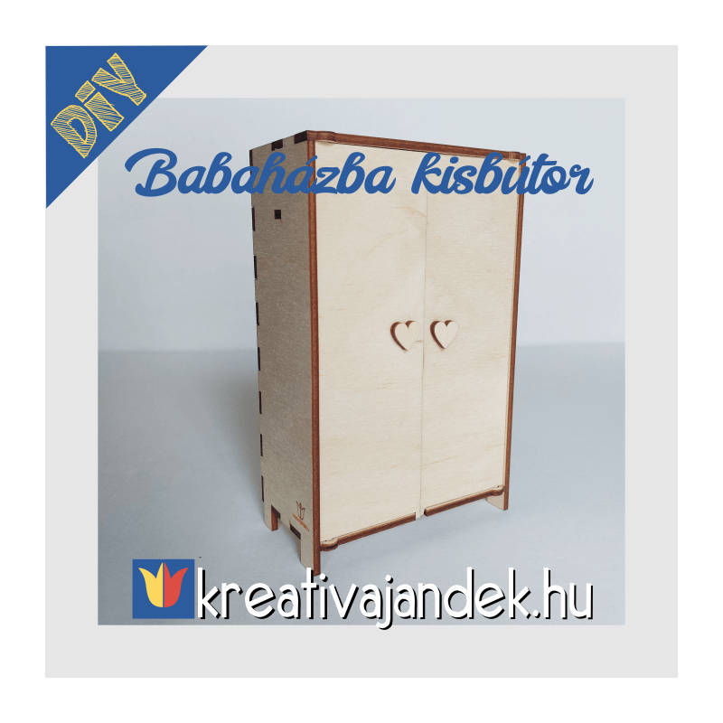 játékbútor szekrény fából