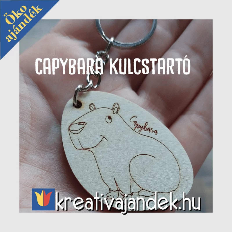 Capybara kulcstartó - capybarás ajándék