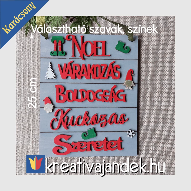 vicces és ötletes karácsonyi tábla szavakkal