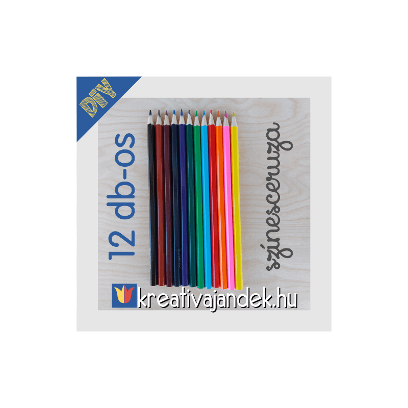 színes ceruza készlet, 12 db