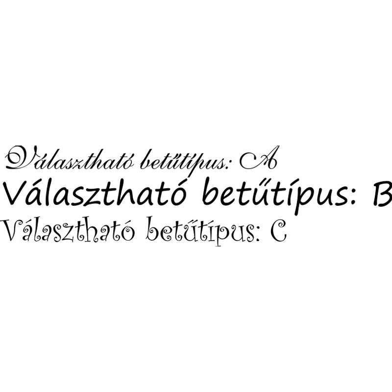 Választható betűtípus